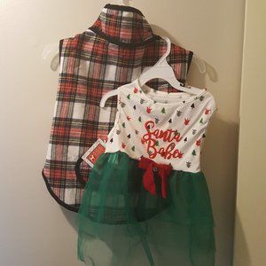 XL Size Pet Clothes Bundle - 2 Dog Dresses and 2 Dog Jackets